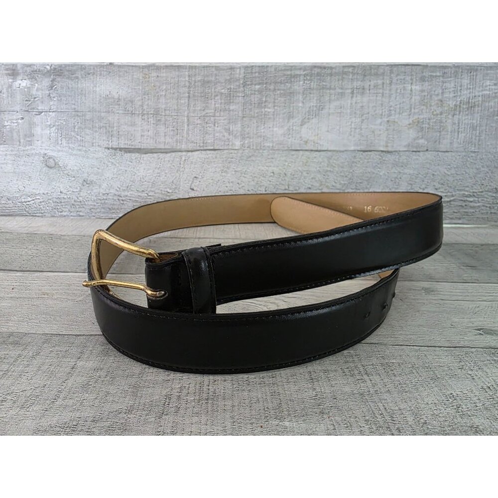 Mens Genuine Leather Belt 40/100 Made In USA With Gold Buckle